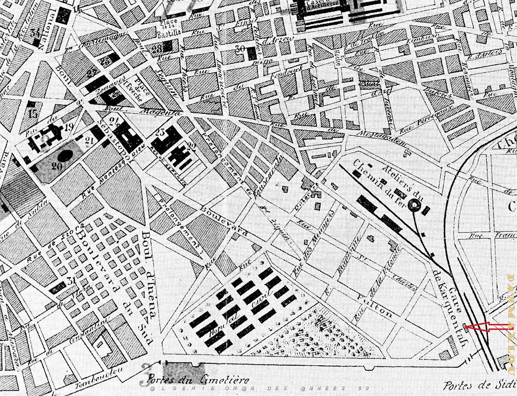 Oran- Gares- 1 Plan 1895- 01- Plateau St Michel.JPG